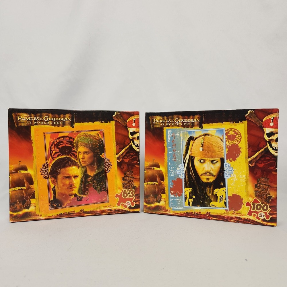 Lot of 2‎ Disney New Sealed Pirates Of The Caribbean At Worlds End Puzzles 5+
